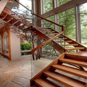 wooden stairs