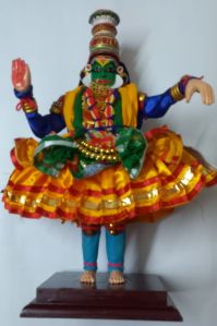 Kerala model kathakali in wood multi color 1 feet height