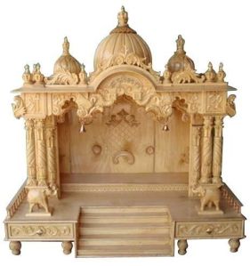 Polished Plain Wooden Temple For House, Offices, Shops