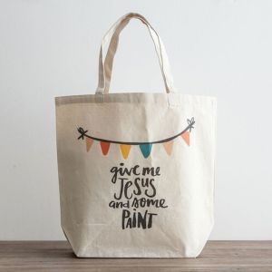 Printed Canvas Shopping Bag