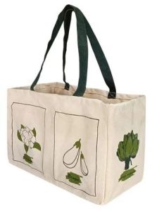 Printed Cotton Vegetable Bag