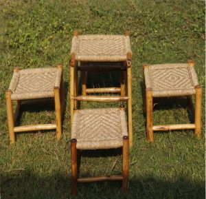 Bamboo Table Chair Set