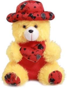 ToYBULK Cap Teddy Bear with Small Heart 1 FEET CAP TEDDY