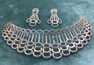 Ladies Designer Gold Choker Necklace Sets