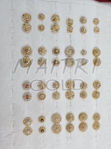 Ladies Designer Gold Ear Studs