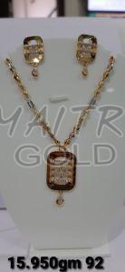 Tanmaniya Gold Chain Necklace Set