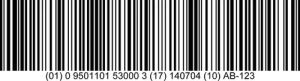 Adhesive Barcode Sticker