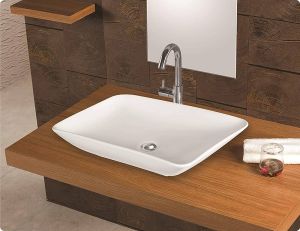 Polished Ceramic Countertop Wash Basin For Home, Hotel, Restaurant