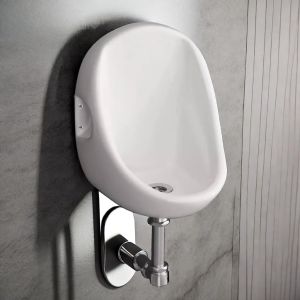 White Ceramic Wall Mounted Urinal Pan