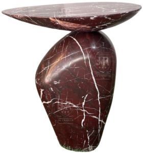 SCARLET MARBLE END TABLE
