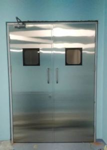 SS-304 Polished Shine Plain Stainless Steel Hinges Door For Hospital