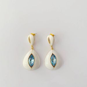 White Aquamarine Earrings