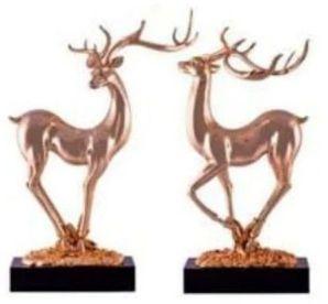 Decorative Copper Deer Set