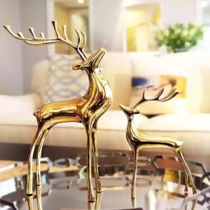 Decorative Copper Deer Set