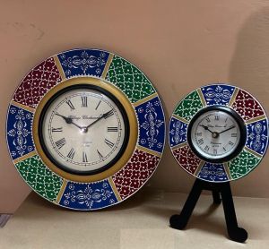 Hand Painted Wooden Wall Clock