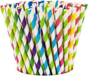 8 mm Assorted Paper Drinking Straws
