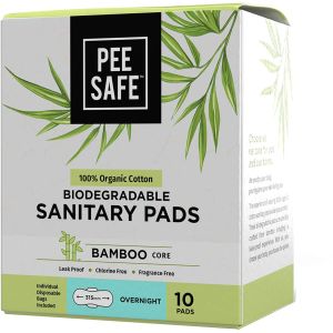 Pee Safe Biodegradable Sanitary Pads - Overnight (Pack of 10)