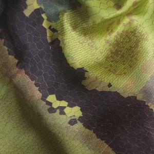 11922 Green and Black Viscose Fabric