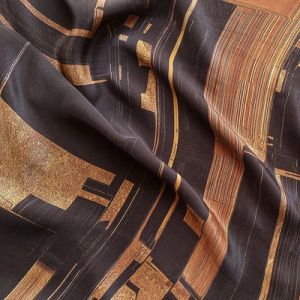 3824_4F Black and Golden Viscose Fabric