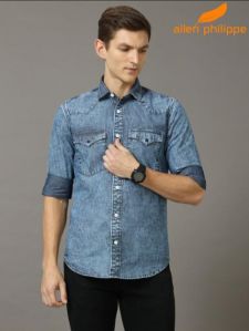 Allenphippe Simple Collar Mens Denim Shirts, Speciality : Eco-friendly