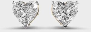 Heart Shape Diamond Earrings