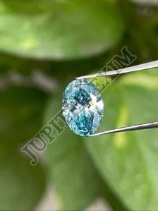 2ct Fancy Deep Blue Oval Lab Grown Diamonds