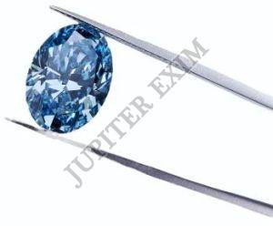 Oval Blue Lab Grown Diamonds