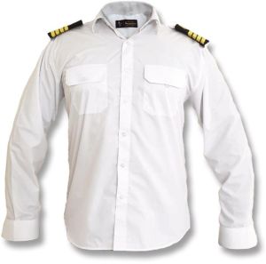 White Cotton Pilot Uniform Shirt
