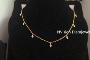 Rose Gold Earthmined Diamond Starlet Chain Necklace