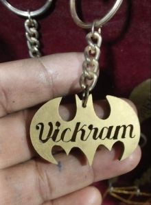 Polished Metal Customized Name Keychain, Shape : Customised