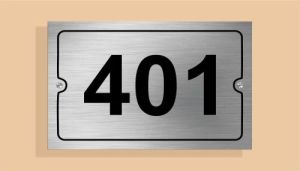 Stainless Steel Room Number Plate For Office, Hotel, Hostels Etc.