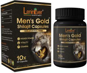 LeninEver Mens Gold Shilajit 30 Capsules