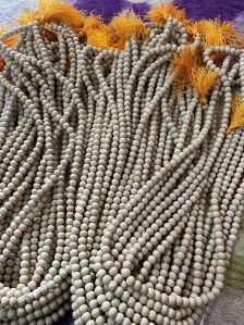 8 Mm Tulsi Mala, Color : White