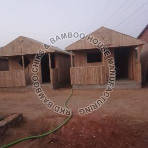 Prefab Portable Bamboo Hut, Color : Brown