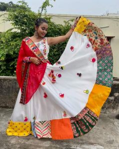 Navratri Special White Chaniya Choli