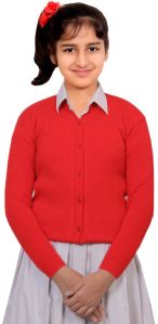 Wool Plain Girls School Sweatshirt, Sleeve Style : Full Sleeves