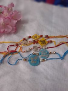 Cotton Fancy Resin Rakhi, Technics : Hand Made