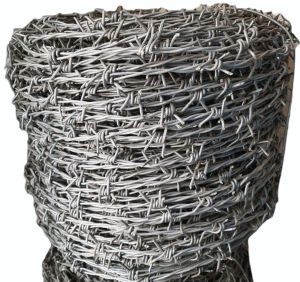 Silver Gi Barbed Fencing Wire