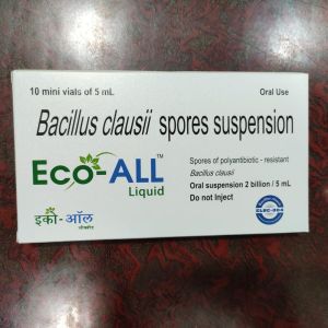 Eco-All Bacillus Clausii Spores Suspension, Packaging Type : Packet