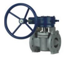 PTFE Sleeved Gear Operated Plug Valve