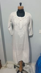 COTTON CHIKANKARI EMB KURTA