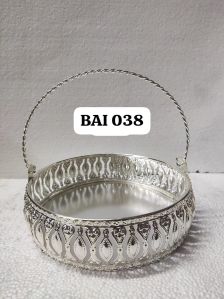 silver plated basket