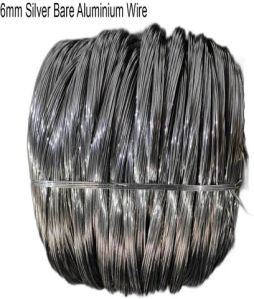 6 Mm Silver Bare Aluminium Wire