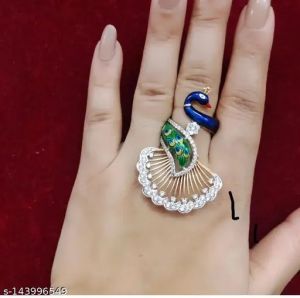 Gold Plated Kundan Ring For Girls and Women