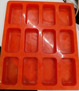 Glossy Silicon Rubber Soap Moulds, Shape : Rectangular