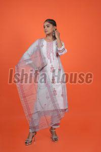 Ladies Cotton 3 Piece Kurti Set