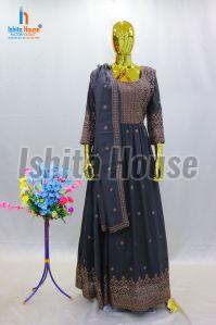 Ladies Printed Cotton Anarkali Suit, Technics : Machine Made