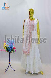 Ladies Sleeveless Printed Cotton Anarkali Suit, Technics : Machine Made