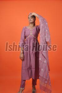 Ladies Stylish 3 Piece Kurti Set