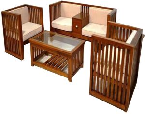 Four Seater Wooden Sofa Set